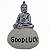 Estátua Buda Na Rocha Good Luck P 7cm - Prata - Imagem 1