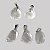 Kit com 5 Pingentes de Pedras - Cristal - Imagem 1