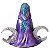 Estátua Deusa Gaia Mãe Terra Triluna Wicca Bronze 13cm - Lilás com Azul - Imagem 4