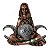 Estátua Deusa Gaia Mãe Terra Triluna Wicca Bronze 13cm - Bronze Envelhecido - Imagem 1