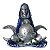 Estátua Deusa Gaia Mãe Terra Triluna Wicca 13cm - Azul - Imagem 1