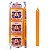 Vela Palito Tradicional Nº6 14cm (Pacote com 8) - Laranja - Imagem 1