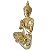 Buda Tibetano Dourado da Sabedoria 34cm - Imagem 2