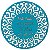 Mandala Ho'oponopono em MDF 24cm - Azul - Imagem 1
