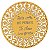 Mandala Ho'oponopono em MDF 24cm - Amarela - Imagem 1
