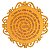 Mandala Oração Pai Nosso em MDF 24cm - Dourada - Imagem 1