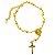 Pulseira Terço Dourado São Bento Ajustável - Imagem 1