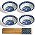 Kit 4 Tigelas de Porcelana com Hashi de Madeira - Imagem 3