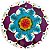Mandala Flor Violeta - G 20cm - Imagem 1