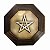 Quadro Madeira Estrela Pentagrama 18cm - Proteção - Imagem 1