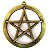 Pantáculo Pentagrama Estrela de 5 Pontas 10cm - Ouro Velho - Imagem 1