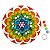 Mandala Rosácea Arco-Íris - M 14cm - Imagem 1