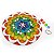 Mandala Rosácea Arco-Íris - M 14cm - Imagem 2