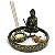 Jardim Zen Feng Shui Buda com Flor de Lótus 19cm - Incensário e Porta Vela - Imagem 1