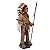 Índio Cacique Norte Americano com Lança e Cachimbo 97cm - Estátua de Luxo Premium - Imagem 3