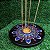 Incensário Redondo 4 Furos Preto 14,5cm - Mandala Indiana - Imagem 2