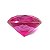 Diamante em Cristal de Vidro 5cm - Rosa Escuro: Intensidade e Paixão - Imagem 1