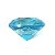 Diamante em Cristal de Vidro 5cm - Azul Claro: Leveza e Positividade - Imagem 1