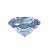Diamante em Cristal de Vidro 5cm - Azul: Sabedoria - Imagem 1