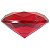 Diamante em Cristal de Vidro 8cm - Vermelho: Amor - Imagem 1