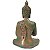 Buda Tibetano Namastê Verde com Bronze em Marmorite 34cm - Imagem 5