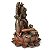 Deusa Saraswati na Flor de Lótus Verde com Bronze em Marmorite 15cm - Imagem 4