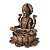 Deusa Saraswati na Flor de Lótus Verde com Bronze em Marmorite 15cm - Imagem 3