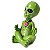 Incensário Alien Good Vibes dos 7 Chakras 16cm - Verde - Imagem 3