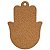 Mão Hamsa de Parede ou Porta em Porcelana 18cm - Mandala Indiana Amarela - Imagem 3