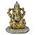 Estátua Ganesha Sentado 11cm - Dourado - Imagem 1
