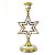 Castiçal Estrela Em Bronze e Madrepérolas Indiano 19cm - Imagem 1