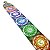 Pendente Protetor de Ambiente 7 Chakras com Olho Grego 50cm - Imagem 3