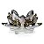 Porta Vela Flor de Lótus Cristal Brilhante Dourada T40 11cm - Imagem 4