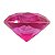 Diamante em Cristal de Vidro 6cm - Rosa Escuro: Intensidade e Paixão - Imagem 1