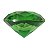 Diamante em Cristal de Vidro 6cm - Verde Escuro: Estabilidade - Imagem 1