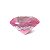 Diamante em Cristal de Vidro 4cm - Rosa Claro: Delicadeza e Gentileza - Imagem 1