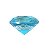 Diamante em Cristal de Vidro 4cm - Azul Claro: Leveza e Positividade - Imagem 1
