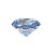 Diamante em Cristal de Vidro 3cm - Azul: Sabedoria - Imagem 1