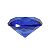 Diamante em Cristal de Vidro 5cm - Azul Escuro: Sabedoria - Imagem 1