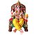 Deus Ganesha no Trono 13,5cm - Sabedoria e Conhecimento - Imagem 1