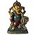 Deus Ganesha Removedor de Obstáculos Dourado no Trono 22cm - Imagem 1