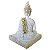 Incensário Buda Tibetano Branco com Strass 10cm: Paz e Meditação - Imagem 3
