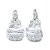 Dupla de Mini Kuan Yin Branca 6cm - Paz e Proteção - Imagem 1