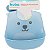 Babador Silicone Bolso Pega Migalha GUMY 12092 Azul Alimentação Bebê Papinha Impermeável Lavável Proteção Ajustável Presente CHÁ Revelação - Imagem 1