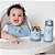 Babador Silicone Bolso Pega Migalha GUMY 12092 Azul Alimentação Bebê Papinha Impermeável Lavável Proteção Ajustável Presente CHÁ Revelação - Imagem 4