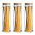 Kit 3 Potes De Vidro Tampa Bambu Hermético 2 Litros - Imagem 1