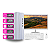 Computador PC Master Completo Slim branco Core i5 8gb  1Tb ssd sata Monitor de 19 - Imagem 1