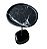 MESA LATERAL ATOL 55 TAMPO PEDRA NERO PRETO METAL CINZA - CORBELLI - Imagem 2