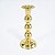 Castiçal Dourado de Latão Suporte 1 Vela Igreja 3 Bolas 15cm - Imagem 1