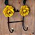 Cabideiro de Parede Artesanal 2 Ganchos 2 Flores - Imagem 5